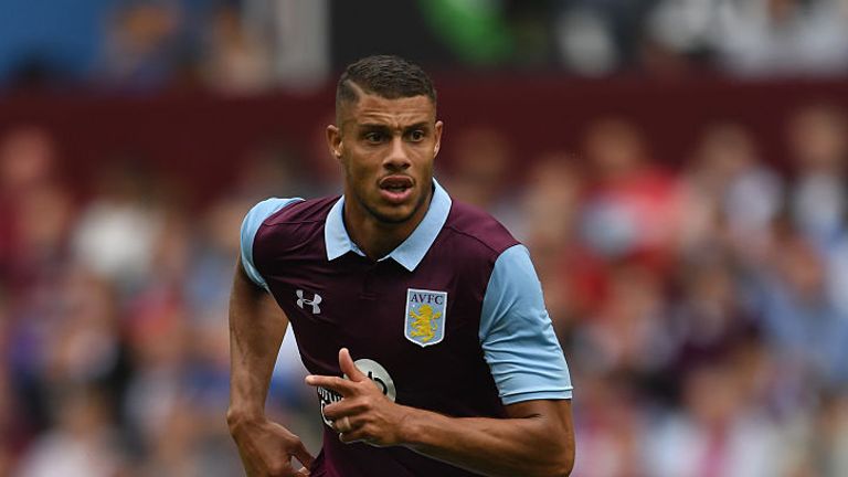 Rudy Gestede of Villa in action during the pre- season friendly between Aston Villa and Middlesbrough