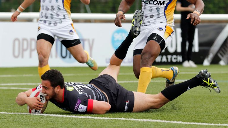 Api Pewhairangi dives over for his second try of against Whitehaven