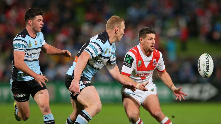 England scrum-half Gareth Widdop in action for St George Illawarra Dragons against Cronulla