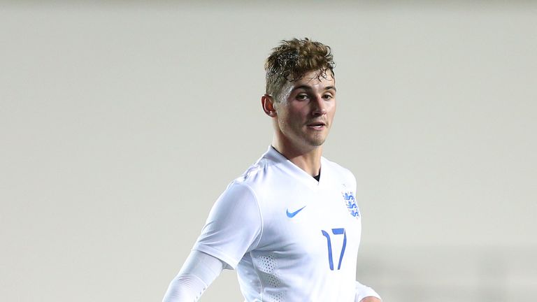 MANCHESTER, ENGLAND - NOVEMBER 15: Ryan Ledson of England during the U19 International friendly match between England and Japan at Manchester City Academy 