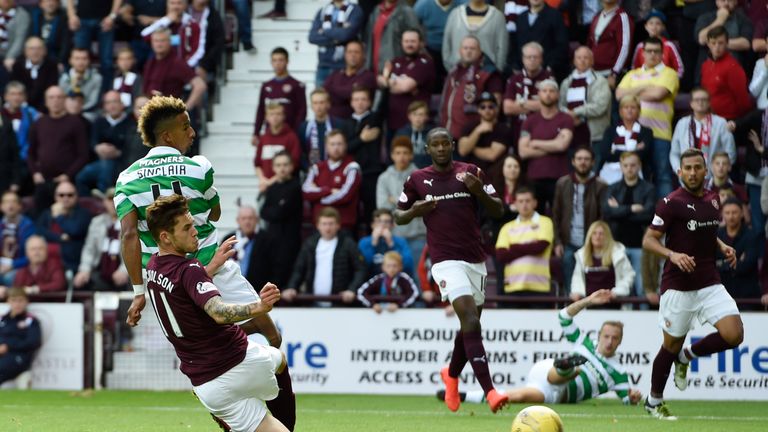 Celtic's Scott Sinclair scores his side's second goal of the game