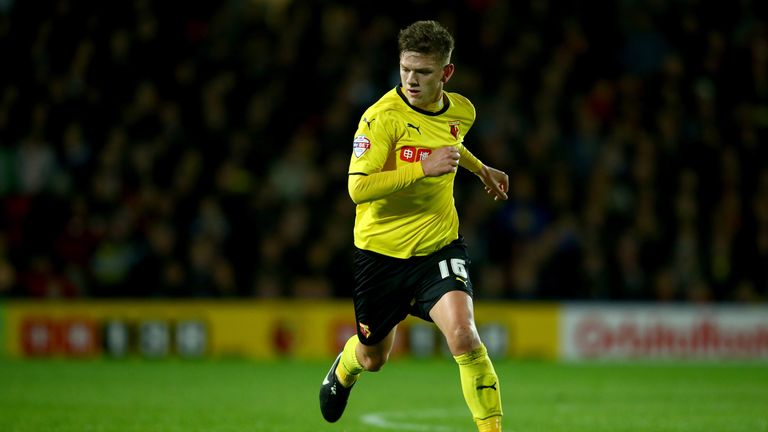 WATFORD, ENGLAND - OCTOBER 21:  Sean Murray of Watford in action during the Sky Bet Championship match between Watford and Nottingham Forest at Vicarage Ro