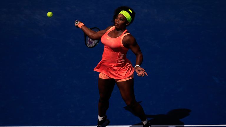 Serena Williams during her shock semi-final defeat by Roberta Vinci of Italy last year