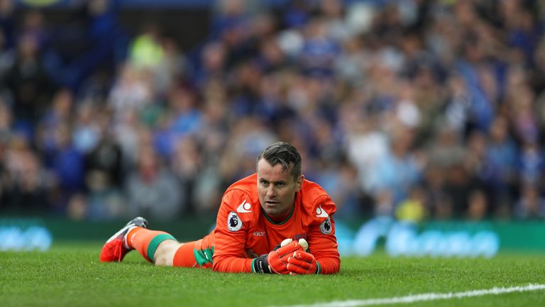 Shay Given of Stoke City reacts after failing to save the penalty