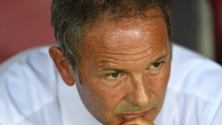 TURIN, ITALY - AUGUST 28:  FC Torino head coach Sinisa Mihajlovic looks on during the Serie A match between FC Torino and Bologna FC at Stadio Olimpico di 