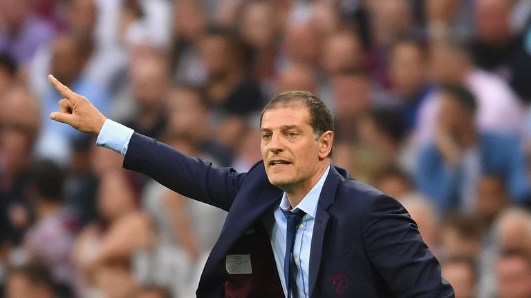 Manager of West Ham United, Slaven Bilic looks on during the UEFA Europa League Qualification round match v NK Domzale