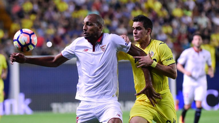 Steven N'Zonzi (left) could not help Sevilla past Villarreal