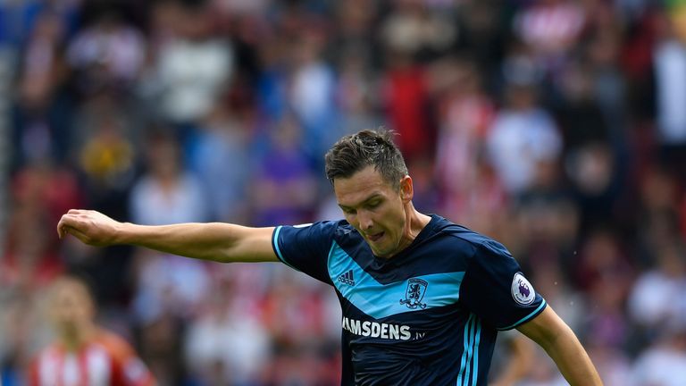 SUNDERLAND, ENGLAND - AUGUST 21:  Middlesbrough player Stewart Downing in action during the Premier League match between Sunderland and Middlesbrough at St