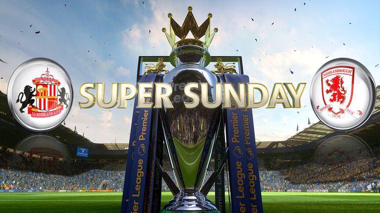 Sunderland host Middlesbrough in a Super Sunday derby. Watch live on SS1.