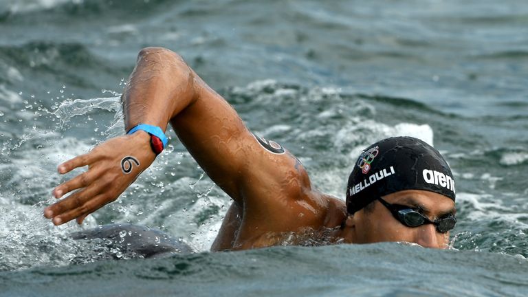 Burnell was angry with 2012 Olympic champion Oussama Mellouli's conduct during the race