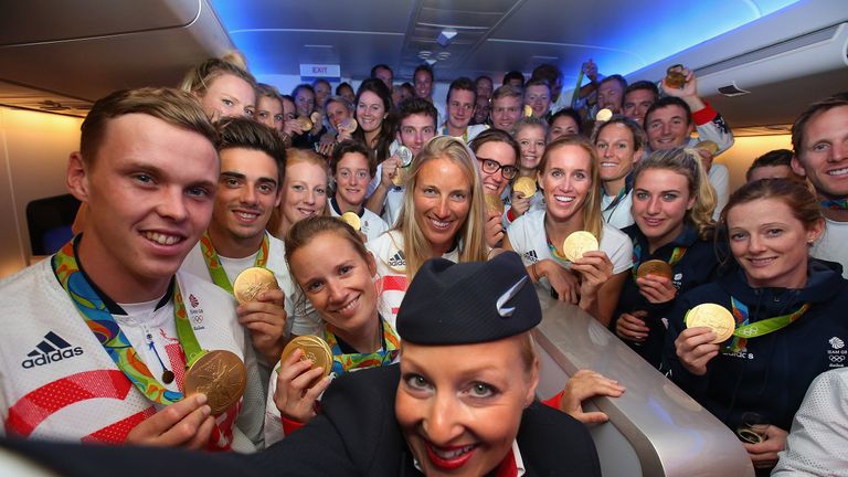 Team GB prepare for the flight home from Rio after an impressive Olympics