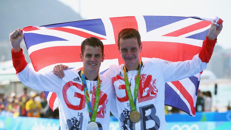 Alistair Brownlee (right) beat his brother Jonny to triathlon gold at Rio 2016