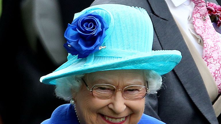 Queen Elizabeth II in the parade ring during day five of Royal Ascot 2016