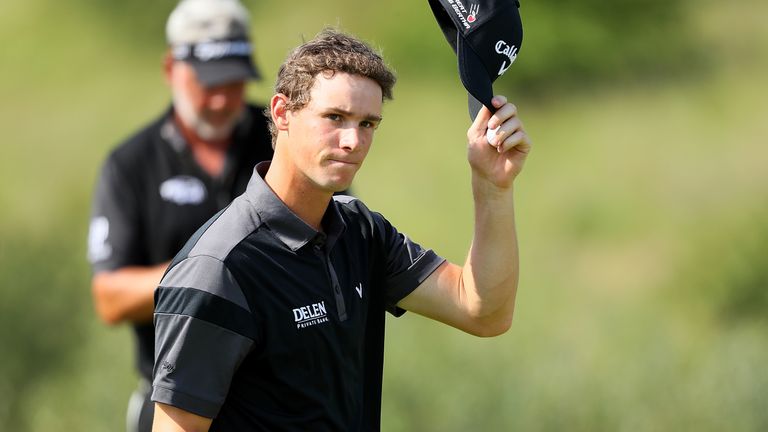 Thomas Pieters enhanced his hopes of a Ryder Cup pick after firing a 62 in front of European captain Darren Clarke