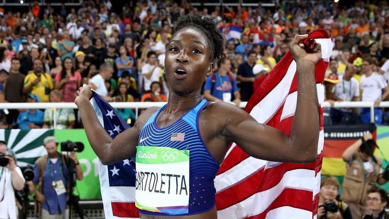 Tianna Bartoletta's lifetime best was enough to win the women's long jump