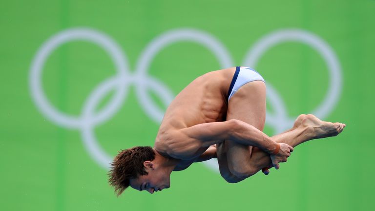 Great Britain's Tom Daley during the Men's 10m Platform Semi Final at Maria Lenk Aquatics Centre on the fifteenth day of the Rio Olympic Games, Brazil.