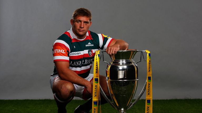 LONDON, ENGLAND - AUGUST 25:  Tom Youngs, Captain of Leicester Tigers poses for a portrait during the Aviva Premiership Rugby 2016-2017 Season Launch at Tw