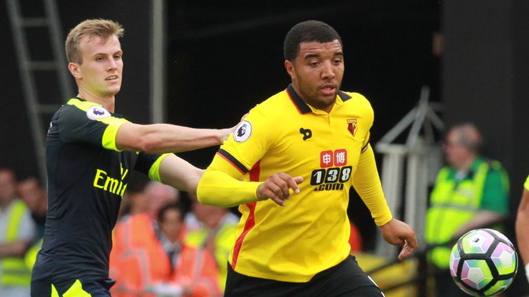 Troy Deeney (R) says there's reasons for Watford to be positive despite losing 3-1 to Arsenal