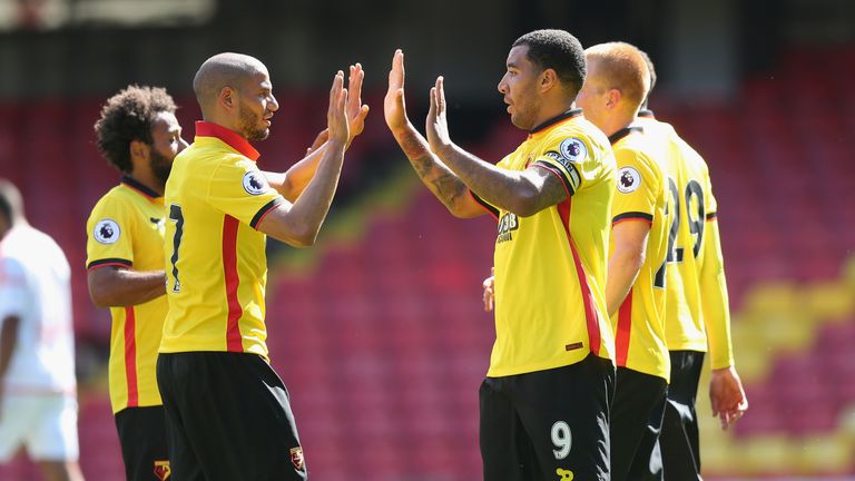 Troy Deeney scored a penalty as Watford drew 2-2 with Lorient