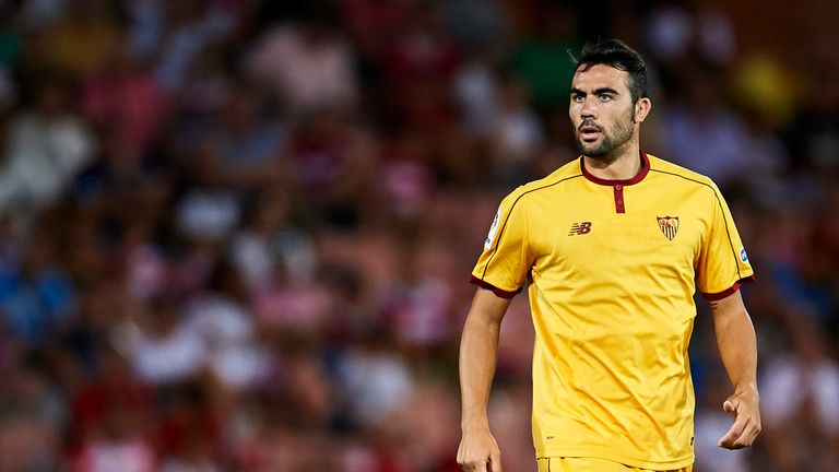 GRANADA, SPAIN - AUGUST 02:  Vicente Iborra of Sevilla FC looks on during a friendly match between Granada FC and Sevilla FC at Estadio Nuevo los Carmenes 