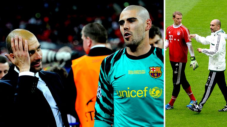 Victor Valdes and Manuel Neuer were key figures at Pep Guardiola's previous clubs