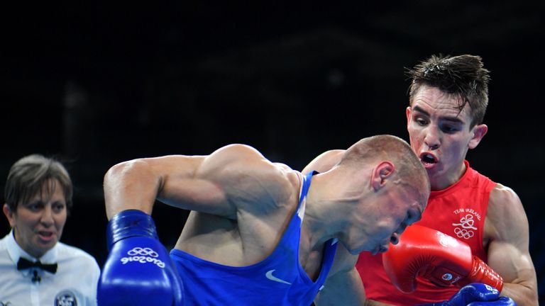 Conlan (right) rarely appeared troubled by Nikitin