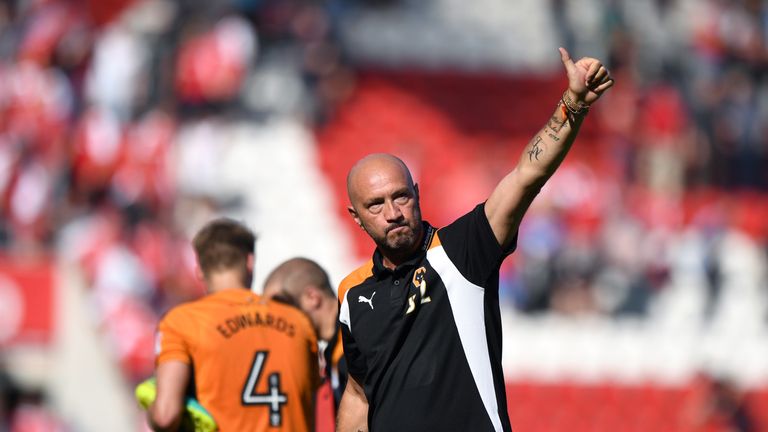 Walter Zenga salutes Wolves fans after an opening draw at Rotherham