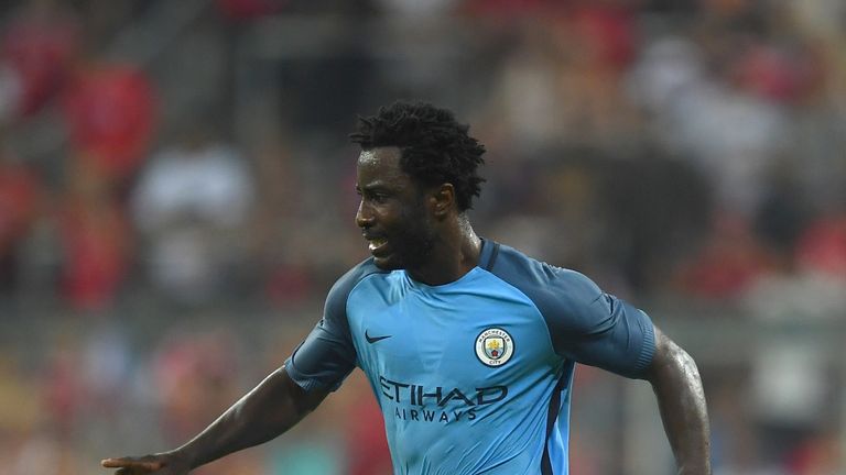 MUNICH, GERMANY - JULY 20:  Wilfried Bony of Manchester City in action during the pre season friendly match between FC Bayern Muenchen and Manchester City 