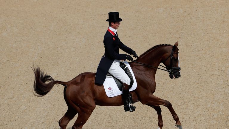 RIO DE JANEIRO, BRAZIL - AUGUST 06:  William Fox-Pitt of Great Britain riding Chilli Morning competes in the Individual Dressage event on Day 1 of the Rio 