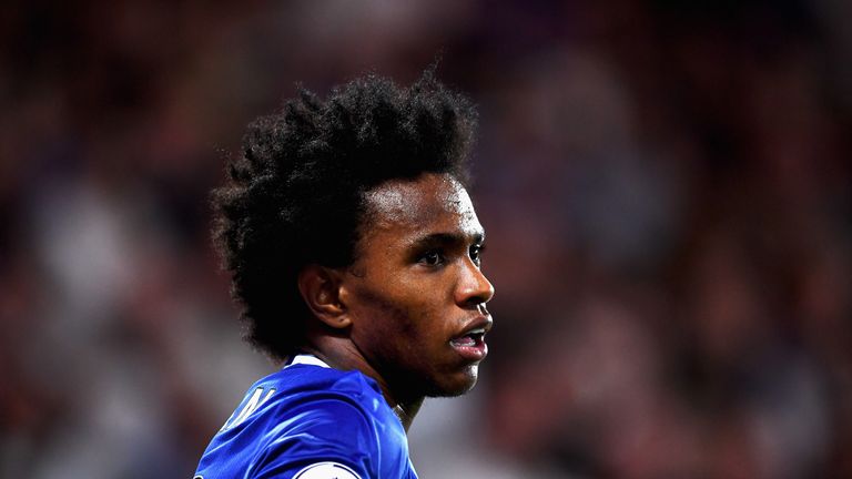 Willian will have a fitness test before Chelsea host Burnley this weekend