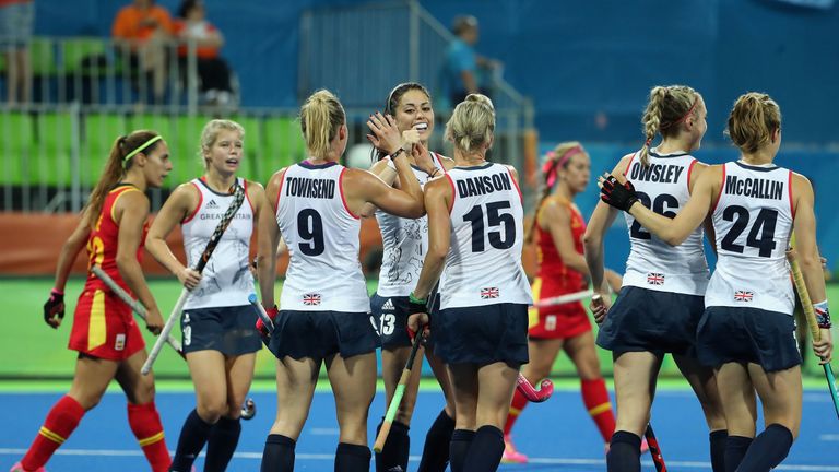 Team GB women take control against Spain in hockey quarter-final
