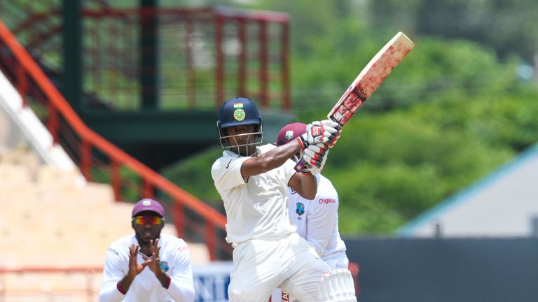 Wriddhiman Saha of India drives for 4 during day 2 of the 3rd Test between West Indies and India on August 10, 2016 at Darren Sammy National Cricket Stadiu