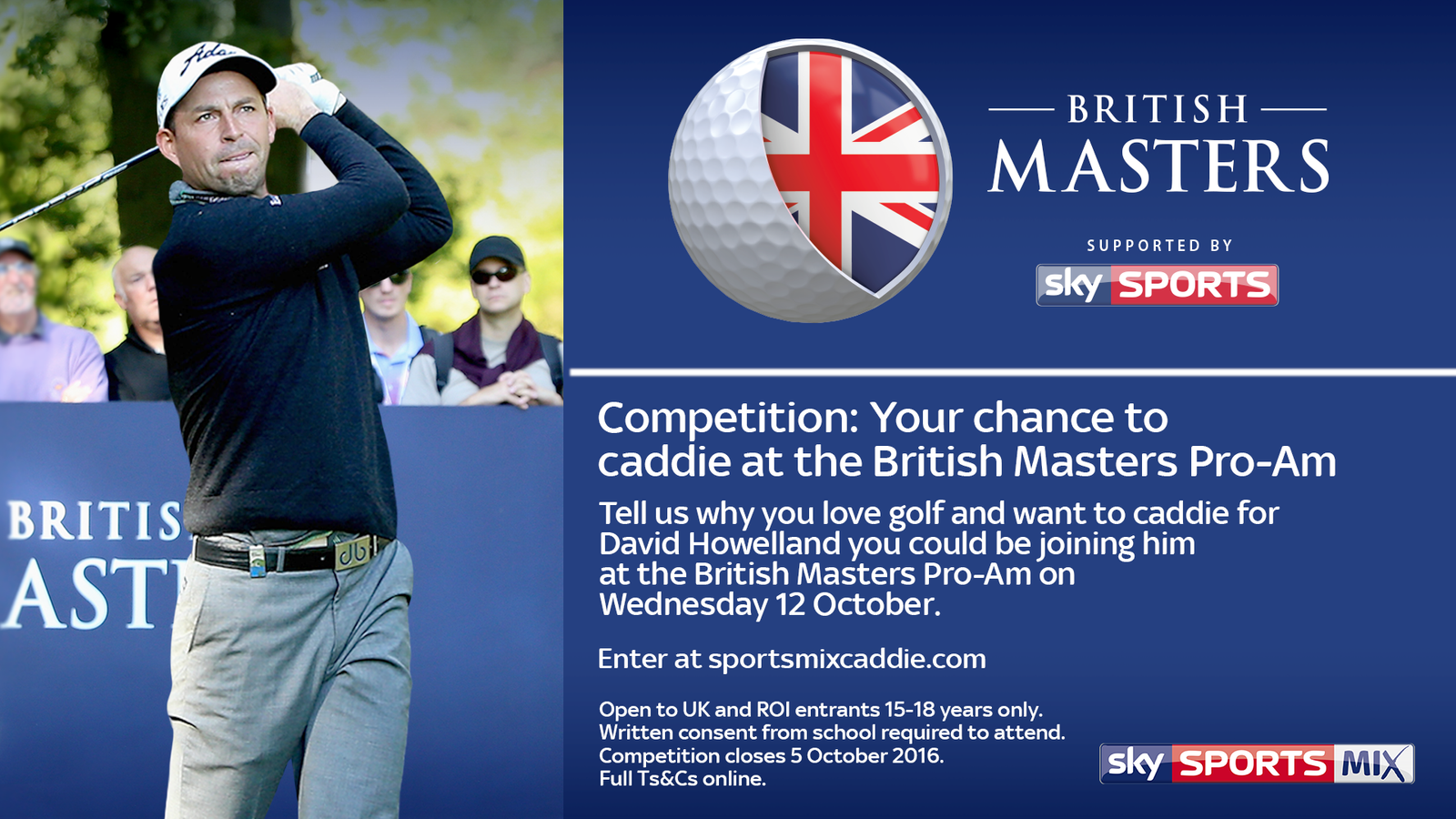 Win the chance to caddie for David Howell at the British Masters Golf News Sky Sports