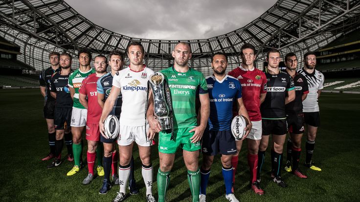 Players at the launch of the 2016/17 Guinness PRO12 season at the Aviva Stadium