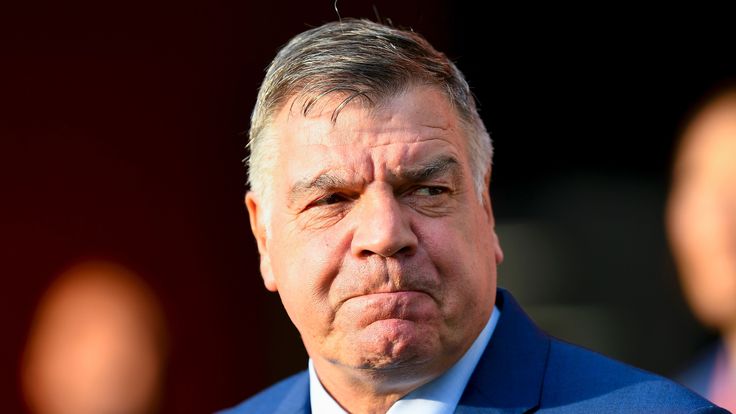 Sam Allardyce looks on during the World Cup 2018 qualifier between Slovakia and England