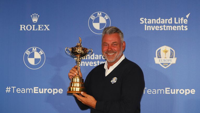 Darren Clarke, the European captain, with the Ryder Cup