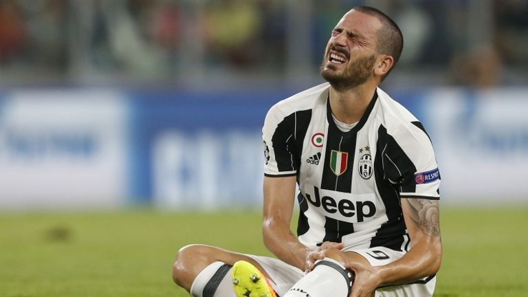 Leonardo Bonucci durante il match Juventus-Siviglia (foto Getty)