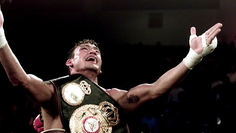 Acelino Freitas celebrates another victory