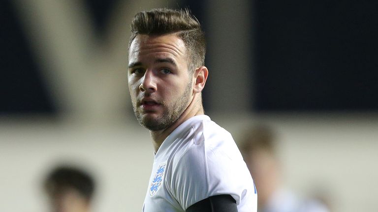 Adam Armstrong during the U19 International friendly match between England and Japan