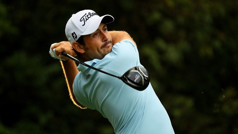 MONZA, ITALY - SEPTEMBER 18:  Alexander Levy of France hits his tee shot on the 15th hole during the third round of the Italian Open at Golf Club Milano - 