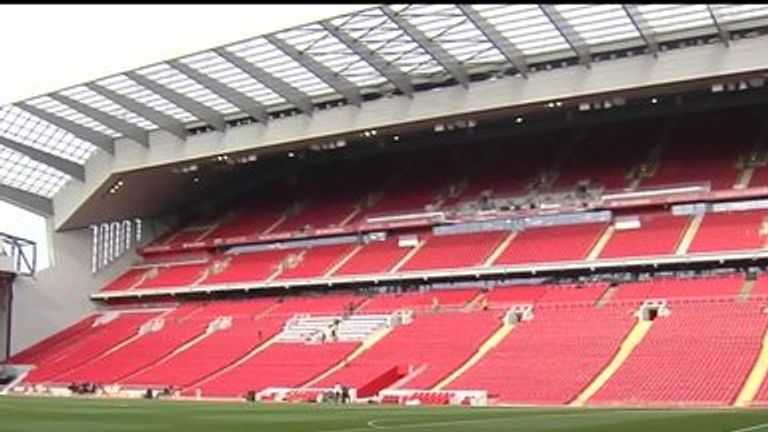 Newly redeveloped Main Stand at Anfield