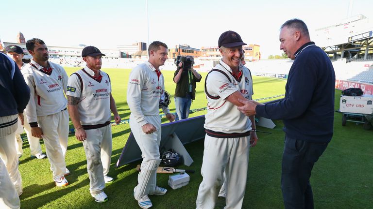 Angus Fraser (right) is already looking to the future after Middlesex's title success