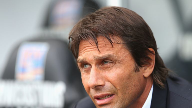 SWANSEA, WALES - SEPTEMBER 11:  Antonio Conte manager of Chelsea looks on prior to the Premier League match between Swansea City and Chelsea at Liberty Sta