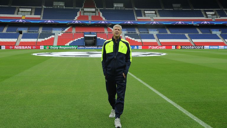 Arsene Wenger, Parc des Princes, Paris Saint-Germain v Arsenal previews, UEFA Champions League