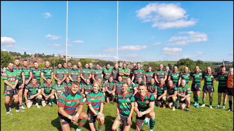 Barrie played in the match as part of his drive to raise funds for the Steve Prescott Foudnation