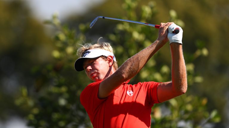 SPIJK, NETHERLANDS - SEPTEMBER 08:  Ben Evans of England hits his tee shot on the 7th during the first round on day one of the KLM Open at The Dutch on Sep