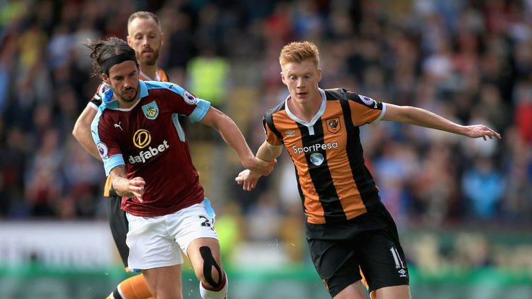 George Boyd and Sam Clucas battle for possession