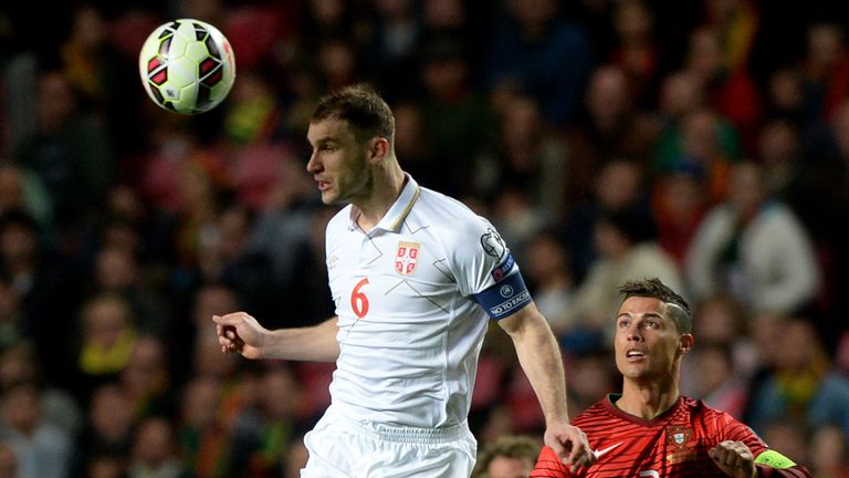 Branislav Ivanovic (left) thinks Ireland are among Serbia's toughest opponents in World Cup qualifying