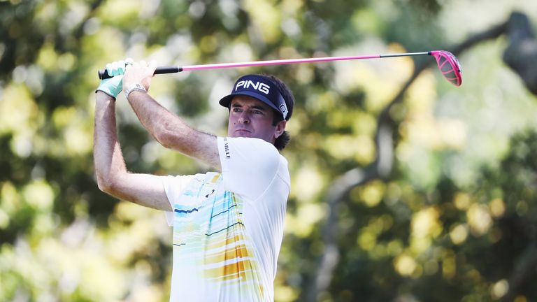 ATLANTA, GA - SEPTEMBER 22:  Bubba Watson watches his tee shot on the seventh hole during the first round of the TOUR Championship By Coca-Cola at East Lak