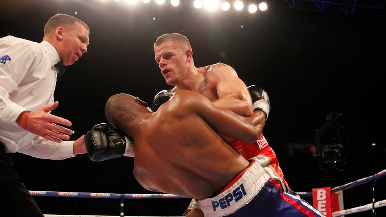 TWO WORLDS COLLIDE PROMOTION,.MANCHESTER ARENA.PIC;LAWRENCE LUSTIG.CALLUM JOHNSON V WILLBEFORCE SHIHEPO